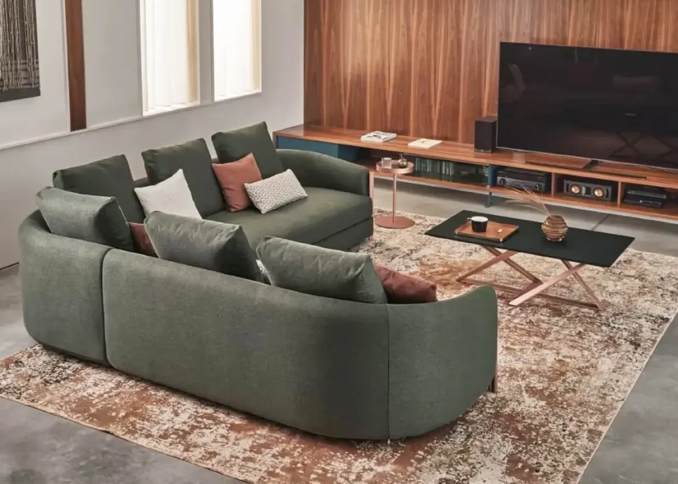 Divano design tessuto Divano componibile bonnie – bontempi di Bontempi con sconto del - 30%