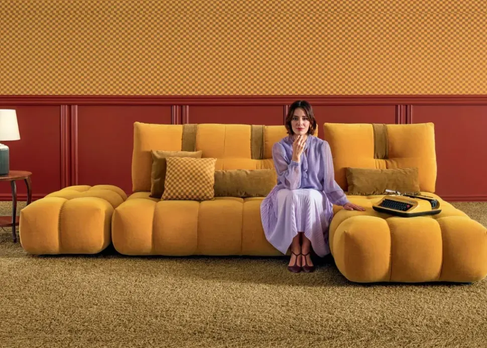 Divano Divano componibile shinobi aerre in Tessuto Aerre italia a prezzo ribassato