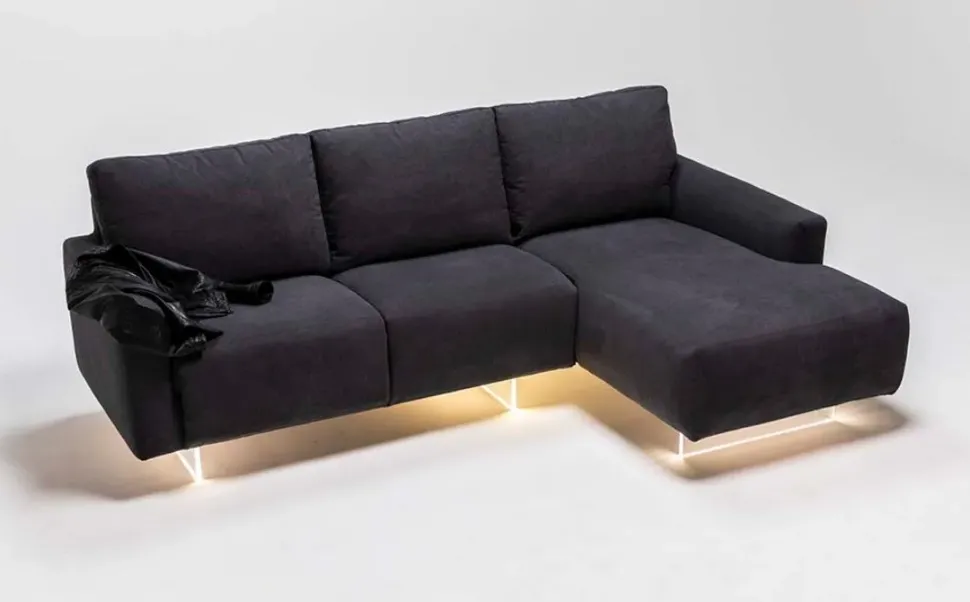 Divano Divano con led piuma in Tessuto sfoderabile di Md work scontato 44%