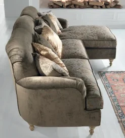 Divano Divano con penisola plutone 49 luxury made in italy di Md work in stile classico a prezzo scontato