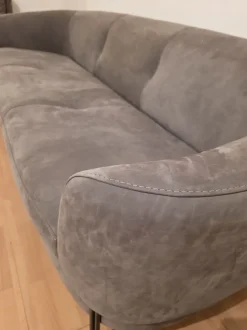 Divano Divano fisso 3 posti pelle vintage  pelle in poliuretano  Artigianale a prezzo scontato