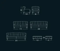 Divano Divano in pelle diversi colori  london Md work: con uno SCONTO ESCLUSIVO del 46%