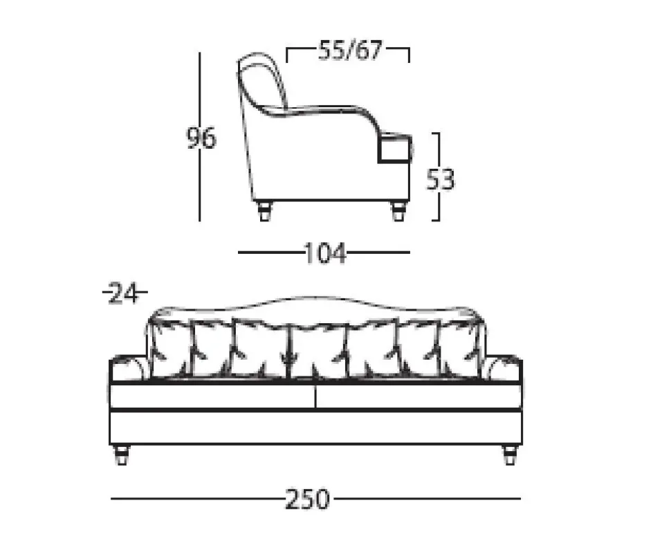 Divano Divano luxury lineare tessuto in misto piuma Md work a prezzo Outlet