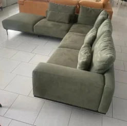 Divano Divano mod italia in nabuko anti macchia  Md work a PREZZO OUTLET scontato del 52%