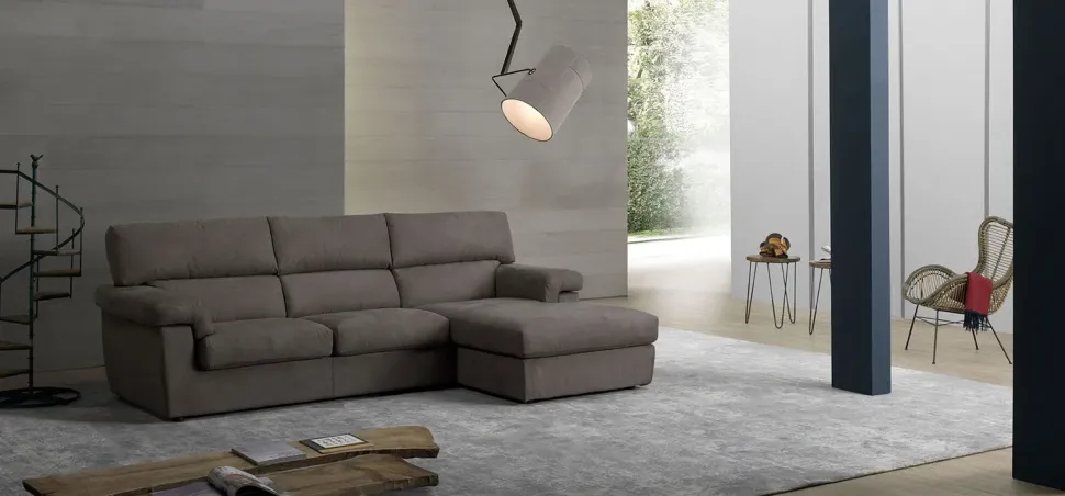 Divano Divano mod.williams con chaise-longue in promo-sconto del 50% Excò a PREZZO OUTLET scontato del 48%