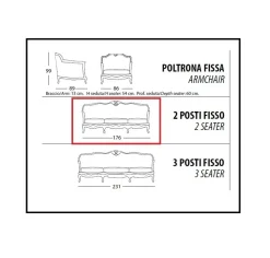 Divano Divano re leone vari colori e rivestimenti  in Tessuto non sfoderabile  di Md work scontato 43%