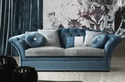 Divano Divano velluto completo di cuscineria vari colori in Tessuto non sfoderabile di Md work scontato 45%