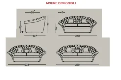 Divano Divano velluto completo di cuscineria vari colori  in Tessuto non sfoderabile  di Md work scontato 45%