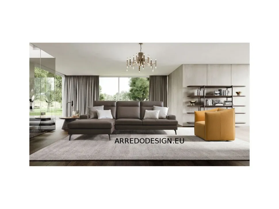 Divano Emmet pelle in poliuretano Le comfort a prezzo Outlet