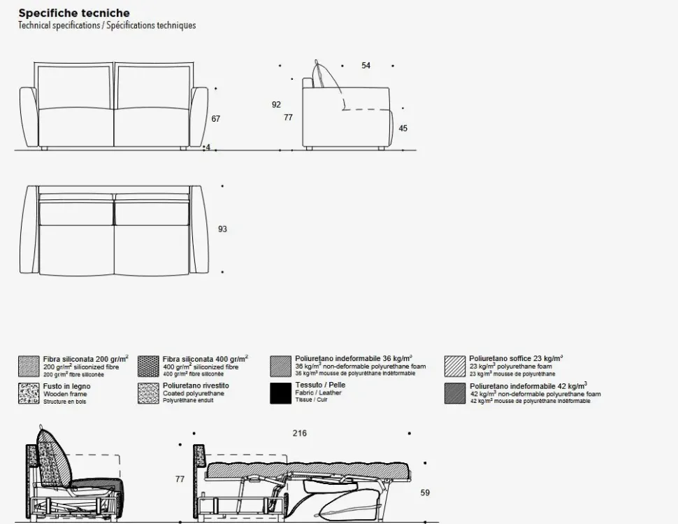 Divano Family bedding Margot 3p maxi divano letto PREZZI OUTLET sconto 33%