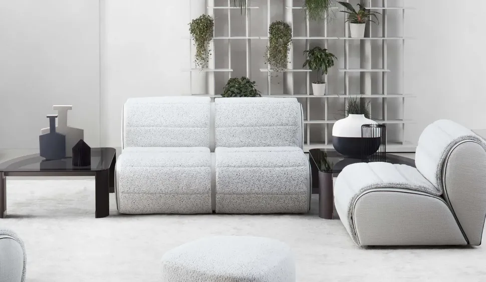 Divano Flora in Tessuto Flou a prezzo scontato