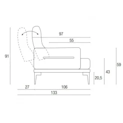 Divano in Microfibra stile moderno modello Feng° scontato - 35%