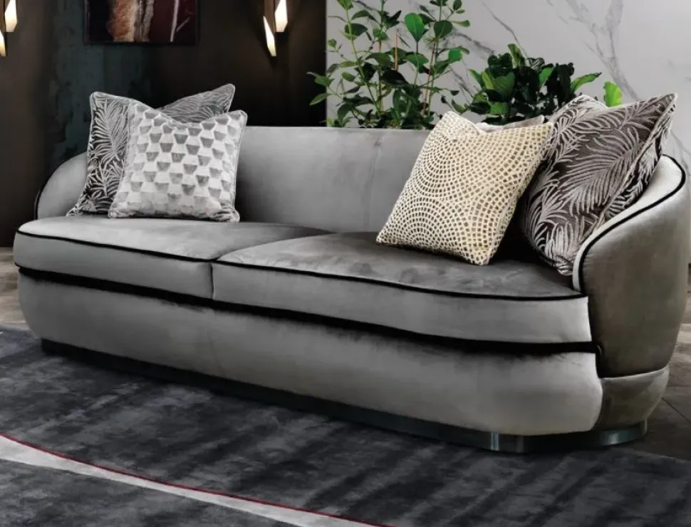 Divano in Tessuto Divano velluto e acciaio Md work