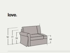 Divano in Tessuto stile classico modello Love scontato - 49%