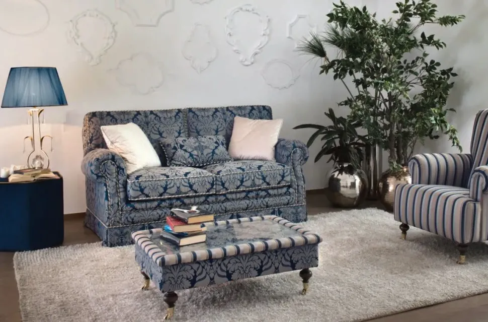 Divano in Tessuto stile classico modello Divano tintoretto luxury scontato - 50%