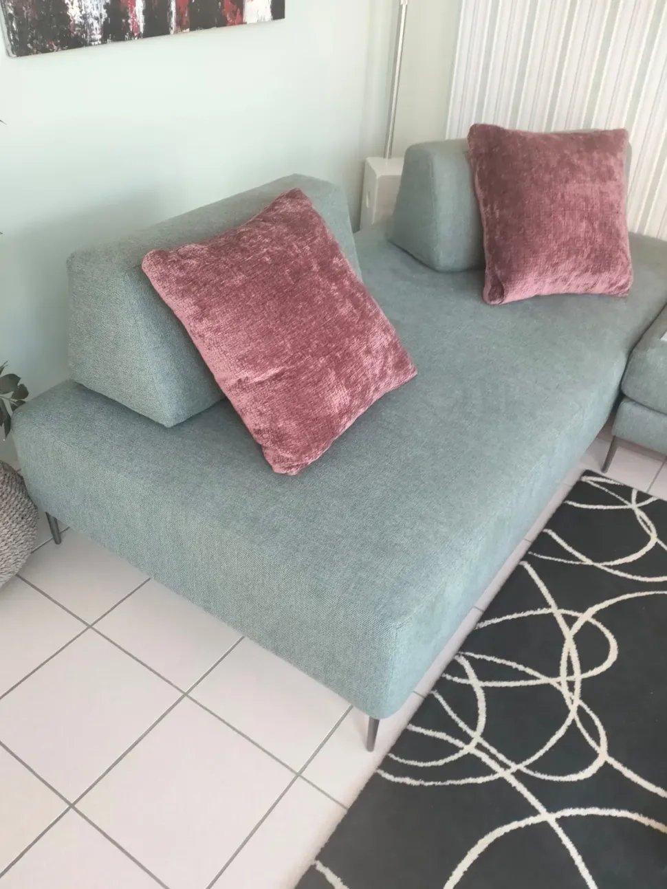 Divano in Tessuto stile design modello Tangram silver scontato - 42%