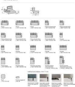 Divano in Tessuto stile moderno modello Avalon scontato - 35%