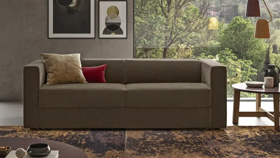 Divano letto 2 posti Tresor Doimo Salotti: prezzo su richiesta. Design moderno, perfetto per l'architetto.