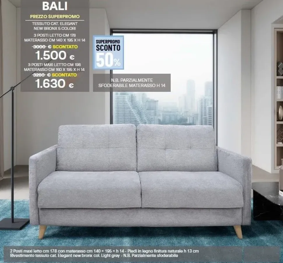 Divano letto Bali Sofangel in Offerta Outlet