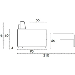 Divano letto Berlino-f Vis comoda a prezzo ribassato