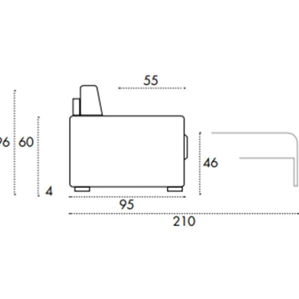 Divano letto Berlino-f Vis comoda a prezzo ribassato