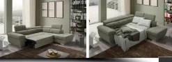 Divano Letto con penisola tessuto modello Alabama di Artigianale