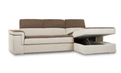 Divano letto Divano con letto e penisola contenitore vai colori  Md work in Offerta Outlet