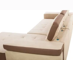 Divano letto Divano con letto e penisola contenitore vai colori  Md work in Offerta Outlet