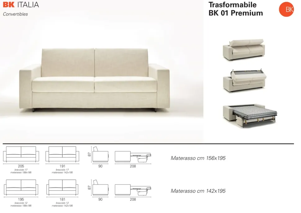 Divano letto Tessuto Bk Salotti a prezzo scontato!