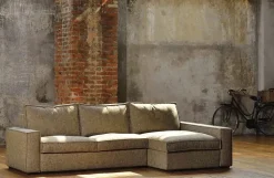 Divano letto tessuto in misto piuma  Md work a prezzo scontato