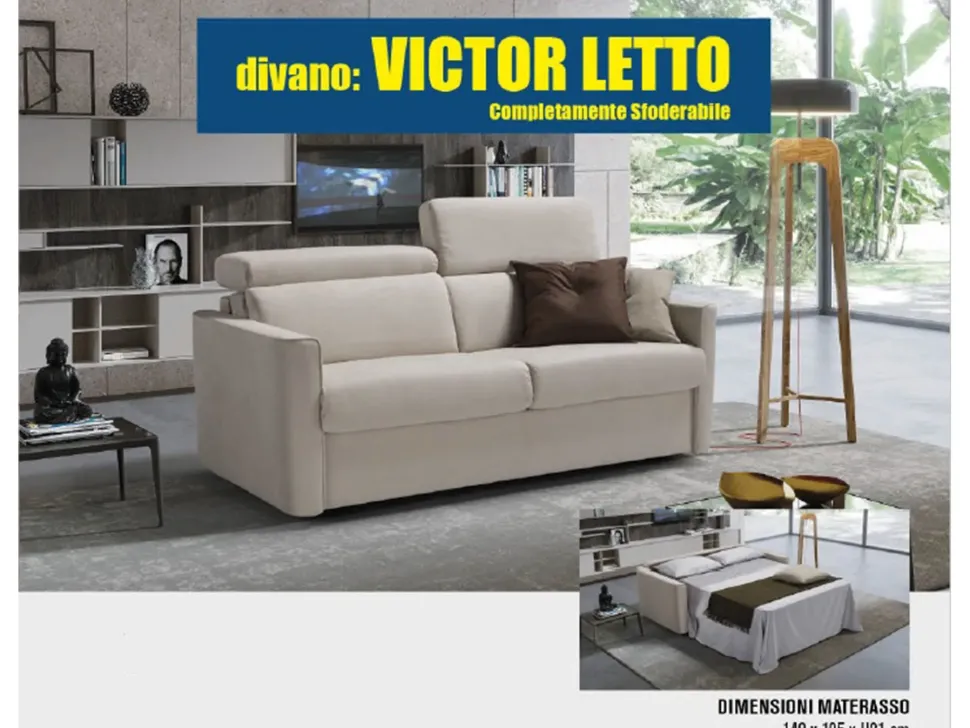 Divano letto Victor Tancredi: con uno SCONTO ESCLUSIVO del 50%