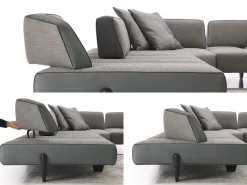 Divano Leyton outlet tessuto in poliuretano  Diotti.com a prezzo Outlet