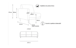 Divano lineare Divano zonda italia in pelle diverse colorazioni Md work: con uno SCONTO ESCLUSIVO del 45%