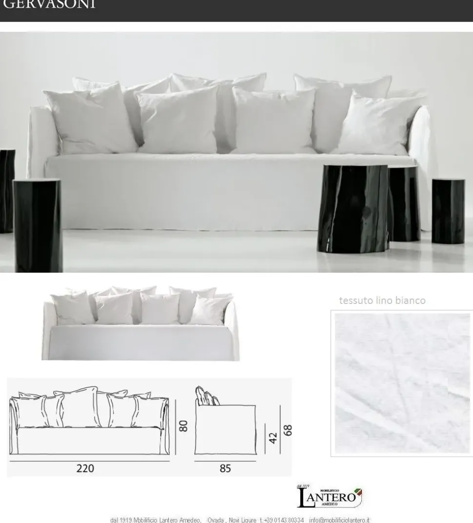 Divano Lineare Ghost divano e poltrone gervasoni di Gervasoni a prezzo ribassato