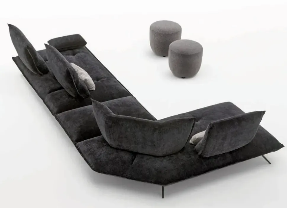 Divano Lineare in Tessuto Divano componibile modello scorpio aerre di Aerre italia