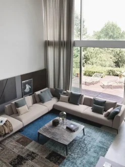 Divano Lineare in Tessuto sfoderabile  Olivier di Flou