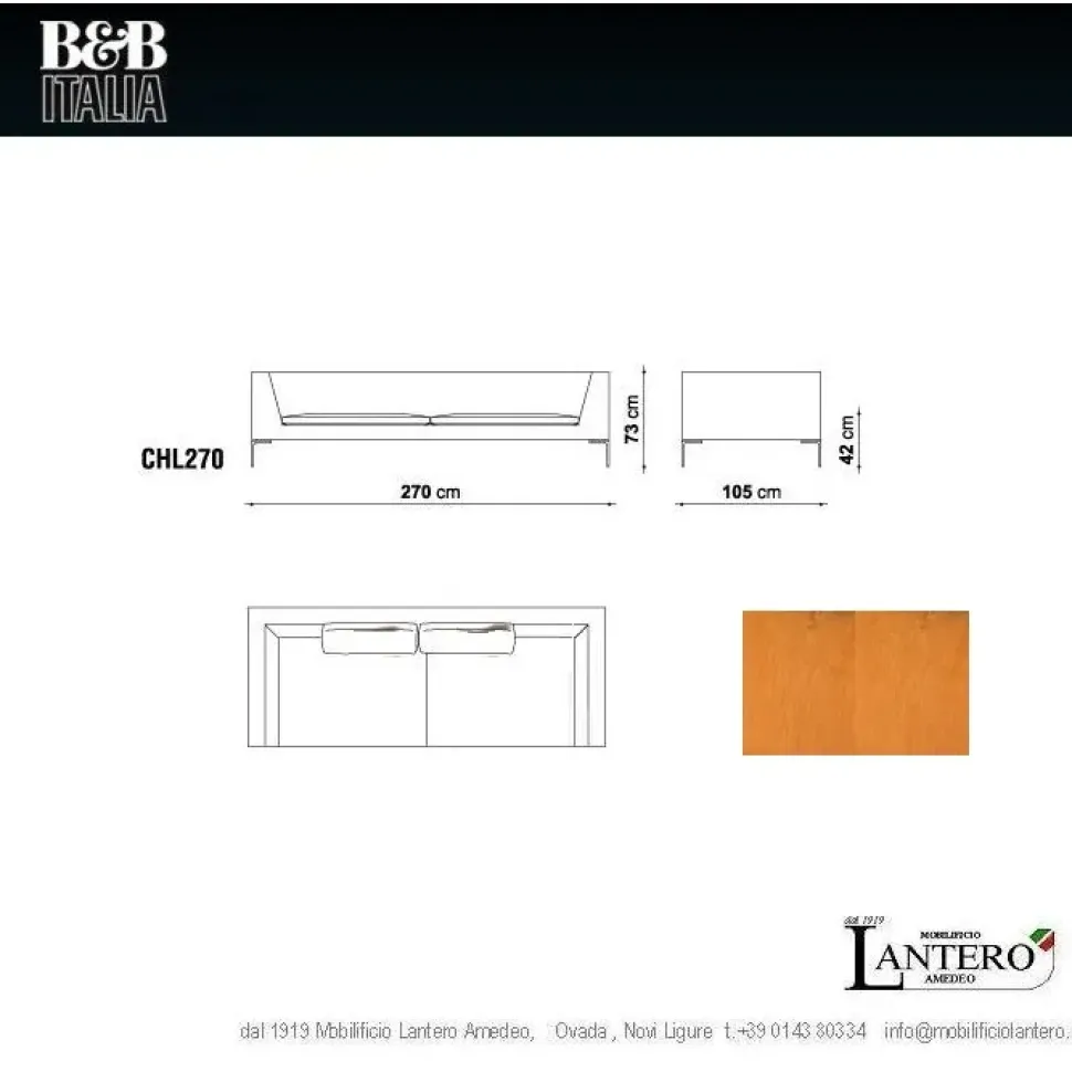 Divano Lineare Rivestimento divano charles b&b italia di B&b italia a prezzo ribassato