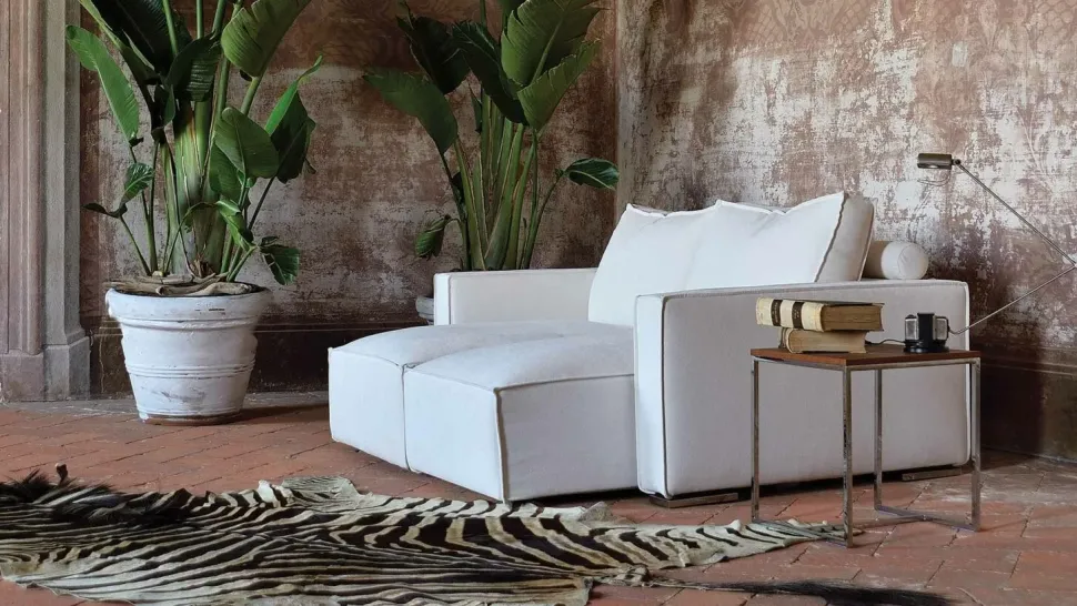 Divano Manhattan tessuto in misto piuma Family bedding in Offerta Outlet