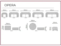 Divano Opera in Tessuto non sfoderabile  di Franco ferri scontato 70%