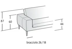 Divano Peppy special in Tessuto Samoa a prezzo scontato