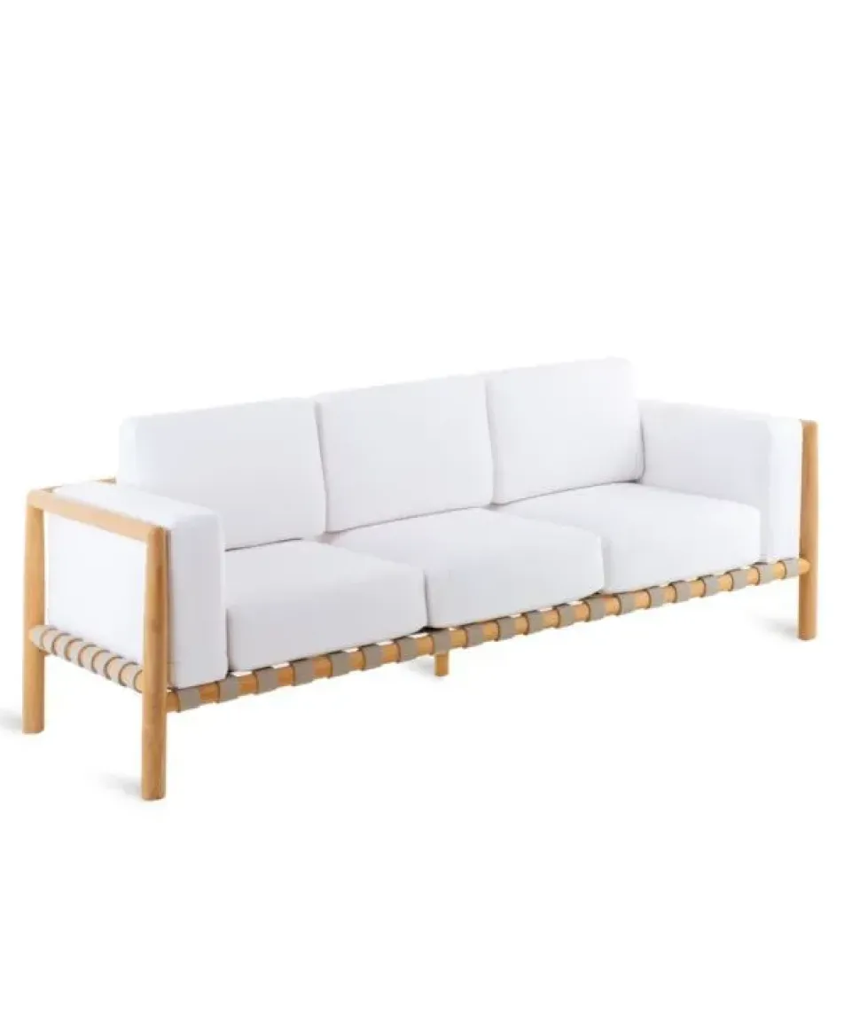 Divano per l'esterno Divano teak cinghiato luxury a marchio Md work a prezzo scontato