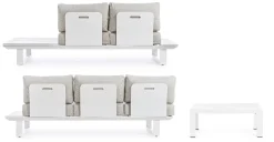 Divano per l'esterno Konnor bianco a marchio Bizzotto a prezzo ribassato