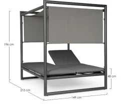 Divano per l'esterno modello Daybed konnor barn Bizzotto in offerta