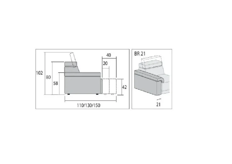 Divano relax Comfort Samoa a PREZZO OUTLET scontato del 30%