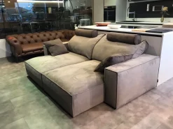 Divano relax microfibra in misto piuma  Flex team a prezzo Outlet