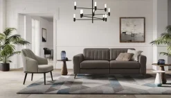 Divano relax pelle in poliuretano  Le comfort in Offerta Outlet