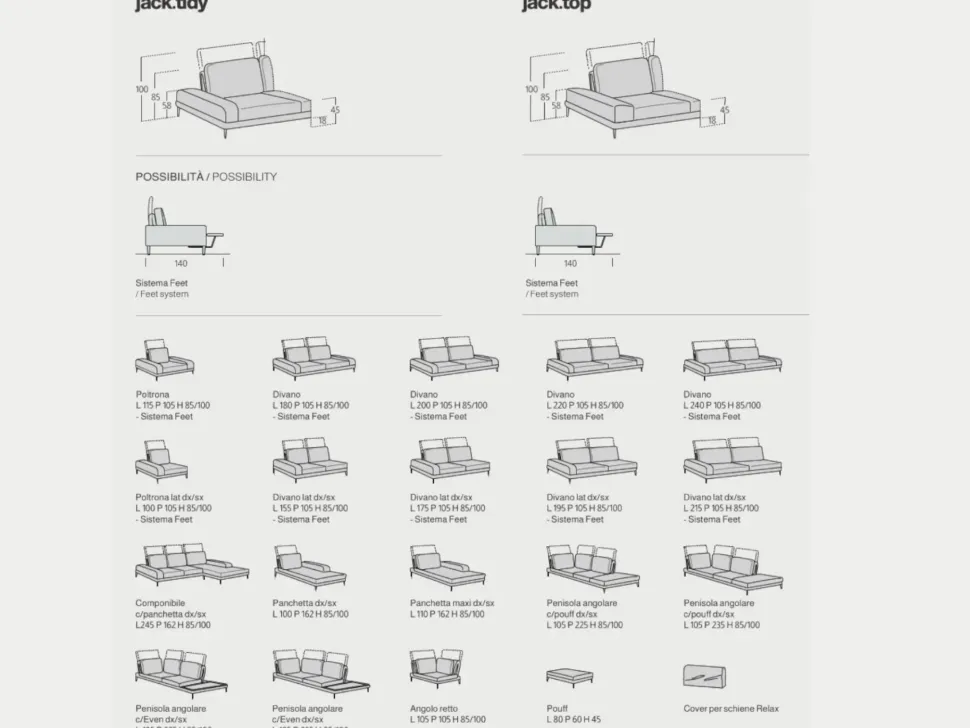 Divano Samoa Jack PREZZI OUTLET sconto 35%
