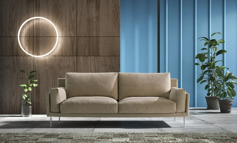 Divano tessuto in piuma Bm design a prezzo Outlet