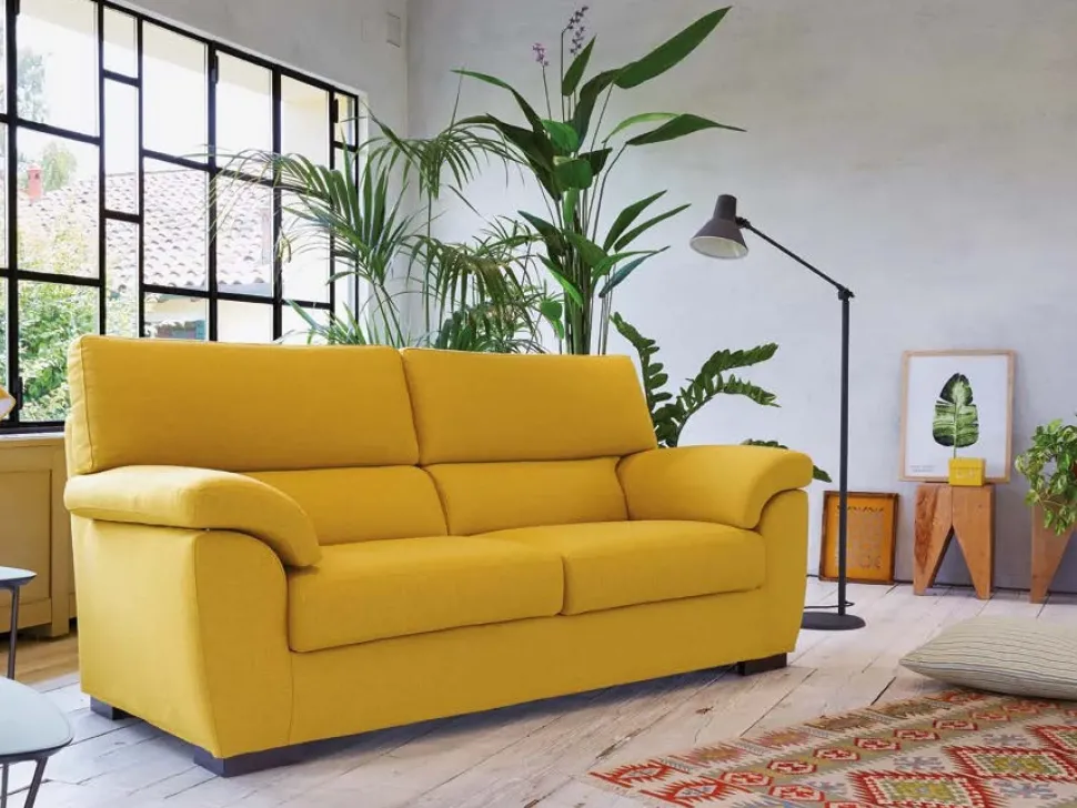 Divano tessuto in poliuretano Fabbri salotti in Offerta Outlet