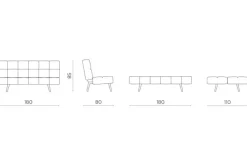 Divano Vintage Artigianale in Tessuto a 690€